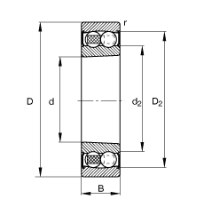 {(dio)S 2206-K-2RS-TVH-C3, (j) DIN 630 (bio)(zhn)Ҫߴ, FףF 1:12ɂ(c)ܷ