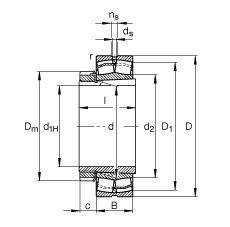 {(dio)ĝLS 22205-E1-K + H305, (j) DIN 635-2 (bio)(zhn)Ҫߴ, F׺;o