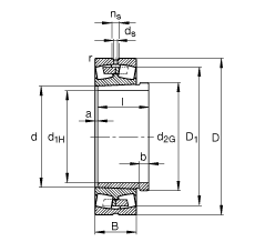 {ĝLS 230/500-B-K-MB + AHX30/500, (j) DIN 635-2 ˜ʵҪߴ, F׺ж